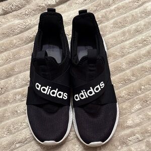Adidas Black Cloudfoam Super Slip-Ons